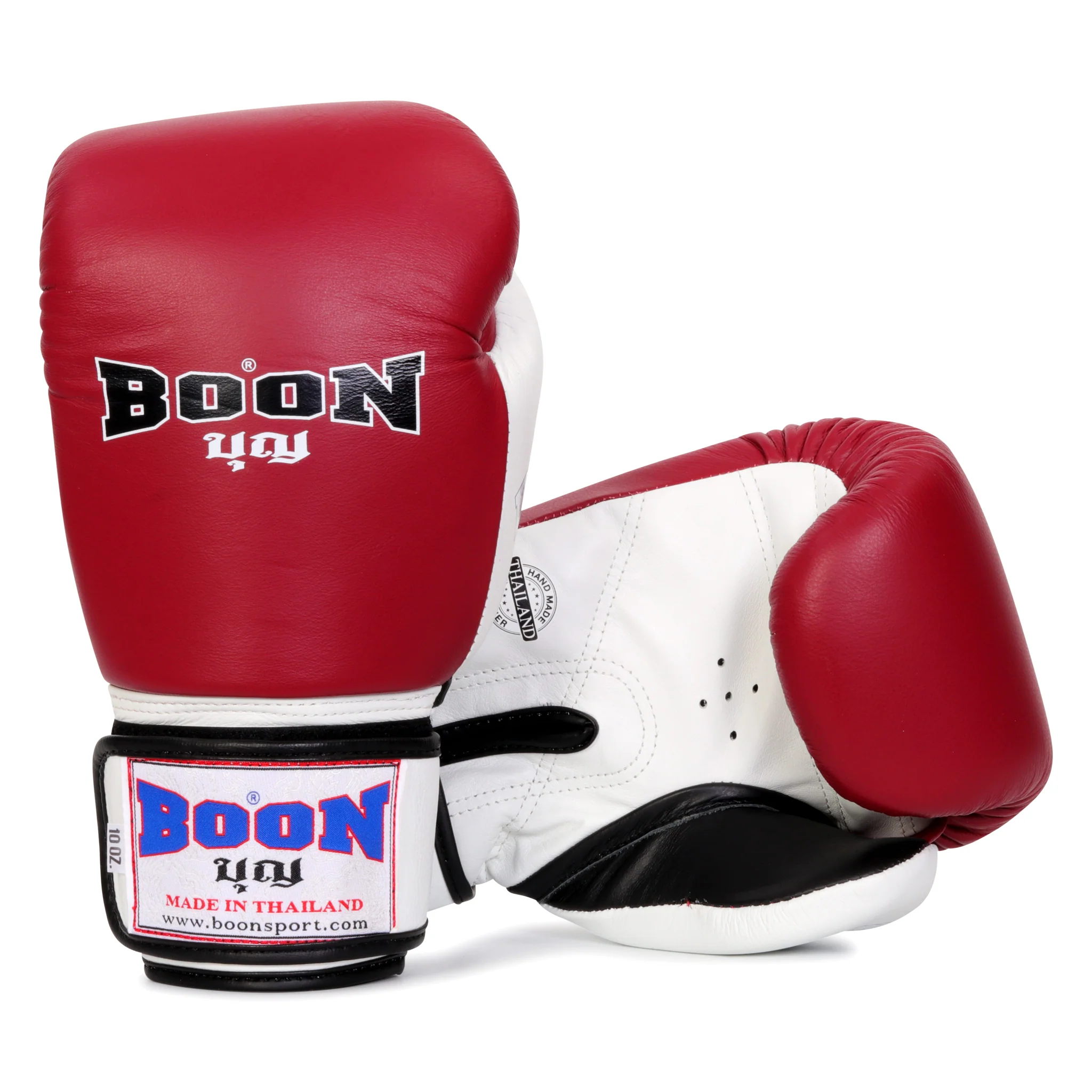 BGCBU Compact Velcro Glove Burgundy & White - Image 2