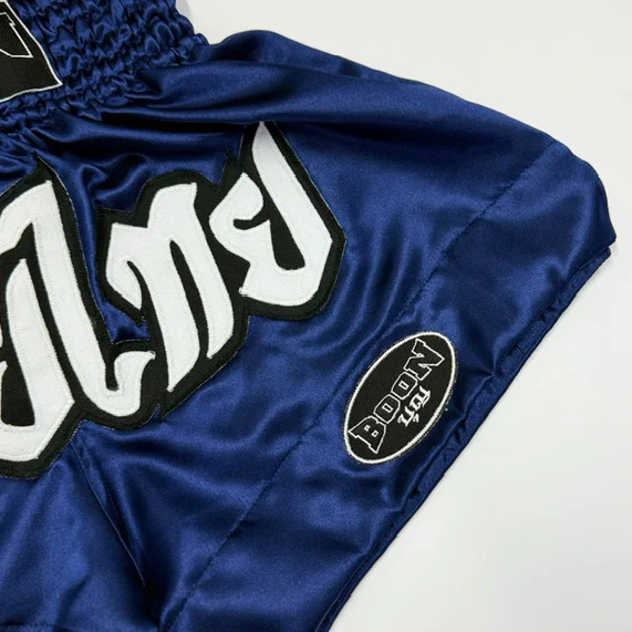 MT02NB Muay Thai Shorts NAVY CLASSIC - Image 2