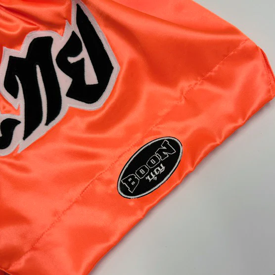 MT02O Muay Thai Shorts ORANGE CLASSIC - Image 2