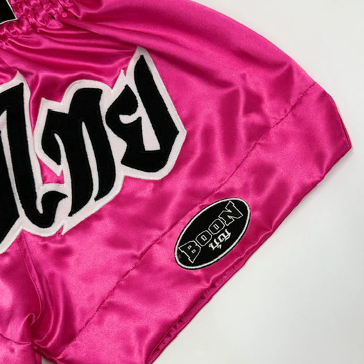 MT02PK Muay Thai Shorts PINK CLASSIC - Image 2