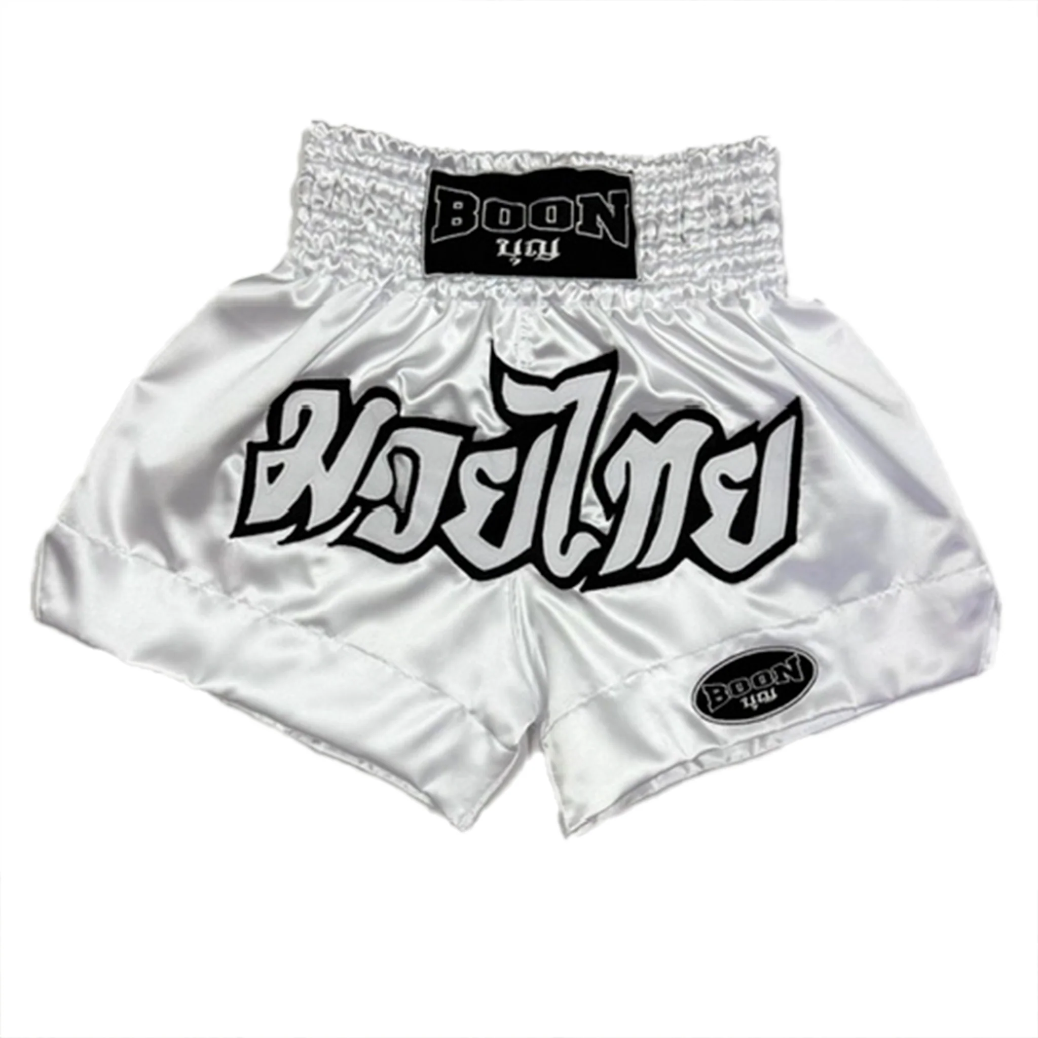 MT02W Muay Thai Shorts WHITE CLASSIC
