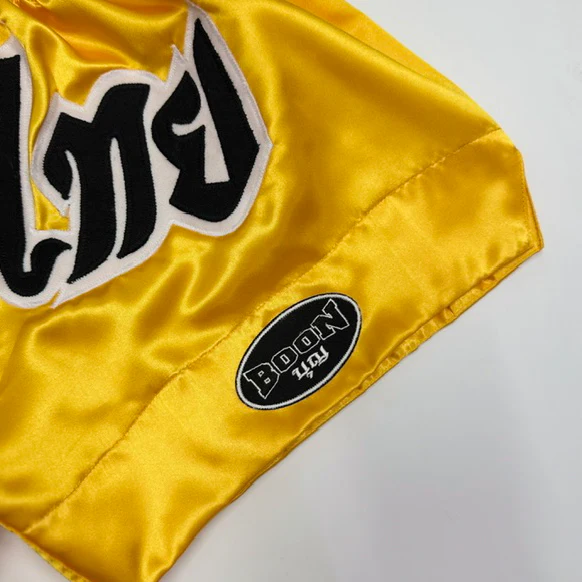 MT02YG Muay Thai Shorts YELLOW-GOLD CLASSIC - Image 2